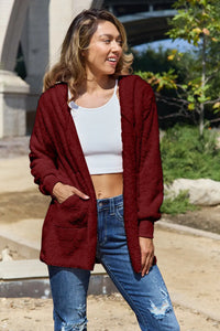 Cosy Teddy Hooded Jacket with Pockets