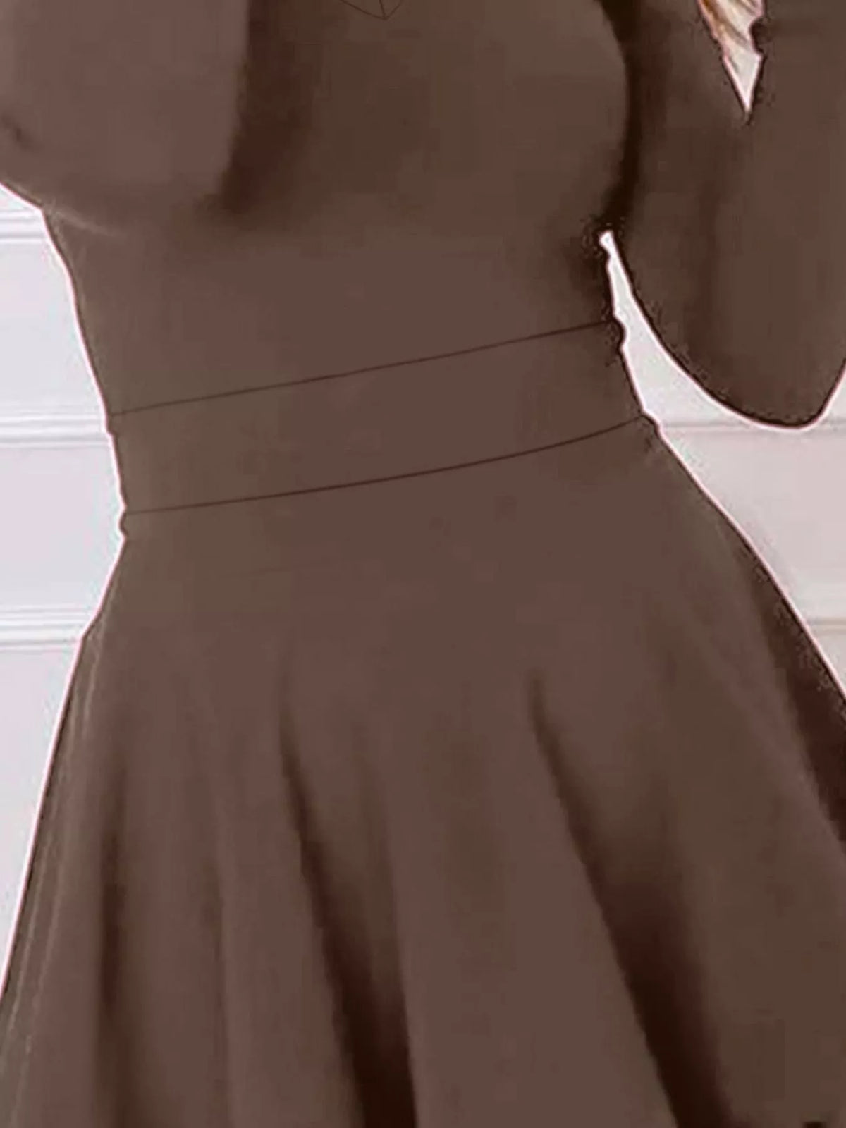 Long-Sleeve Tiered Ruffle Mini Dress