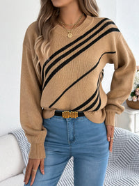 Relaxed Striped Crew-Neck Jumper