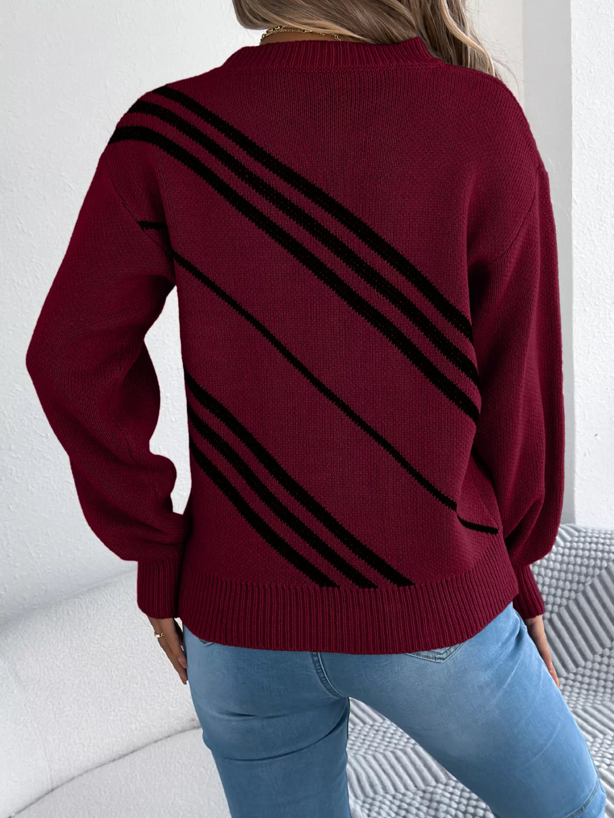 Relaxed Striped Crew-Neck Jumper