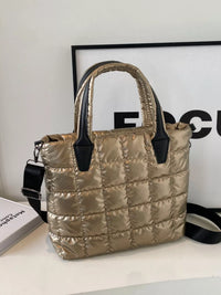 Quilted Bubble Crossbody Tote