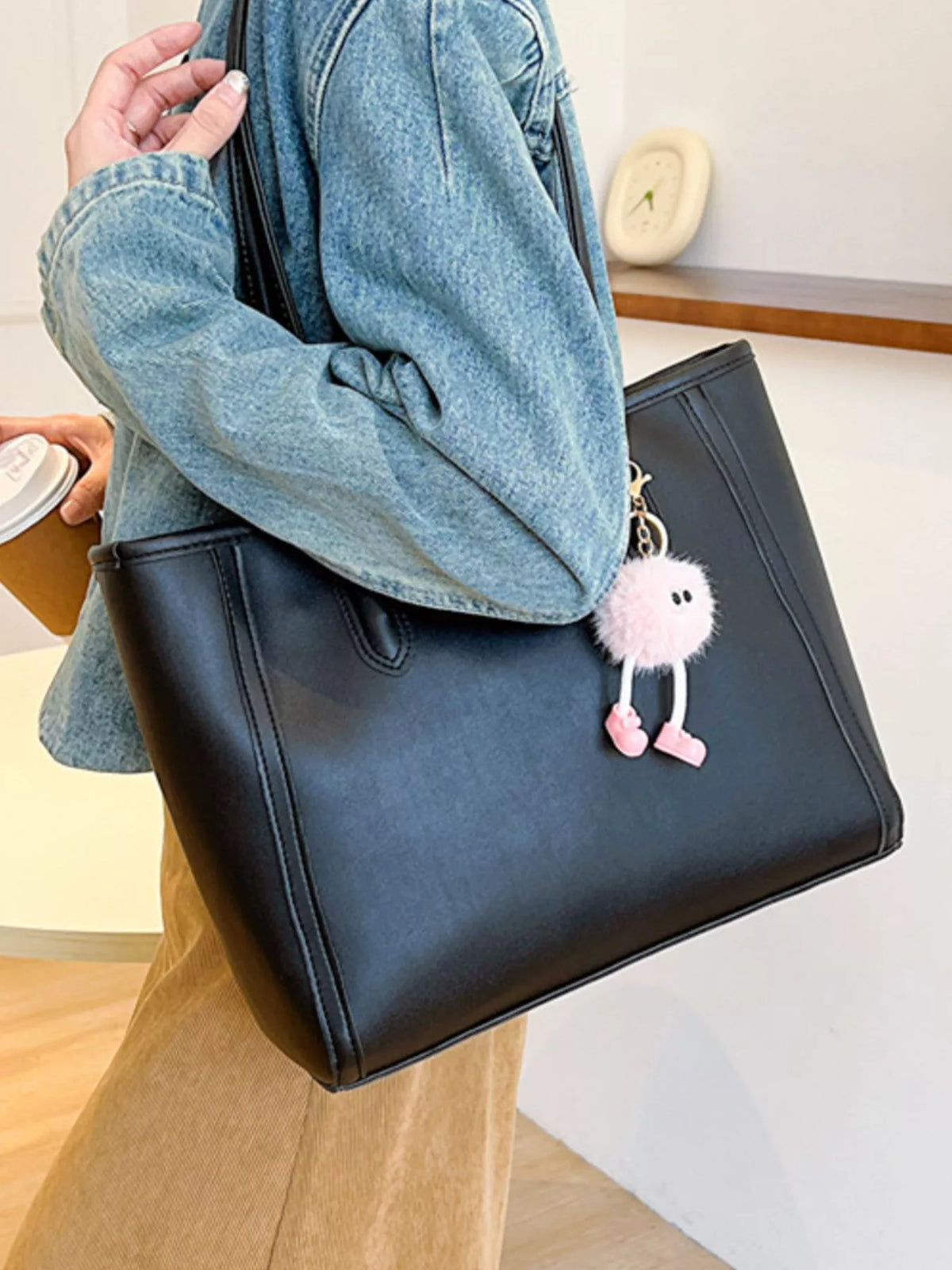Everyday Faux-Leather Tote Bag