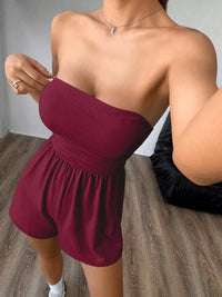 Strapless Ruched Bandeau Playsuit