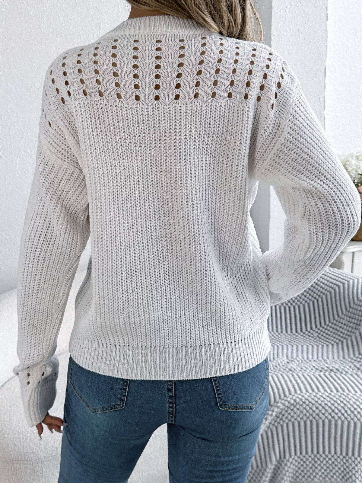 Openwork Cable-Knit Jumper
