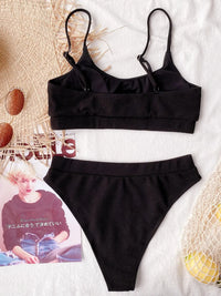 Lilac Scoop-Neck Two-Piece Swim Set
