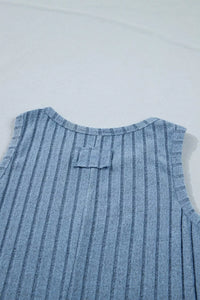 Mineral-Wash Ribbed Vest Top