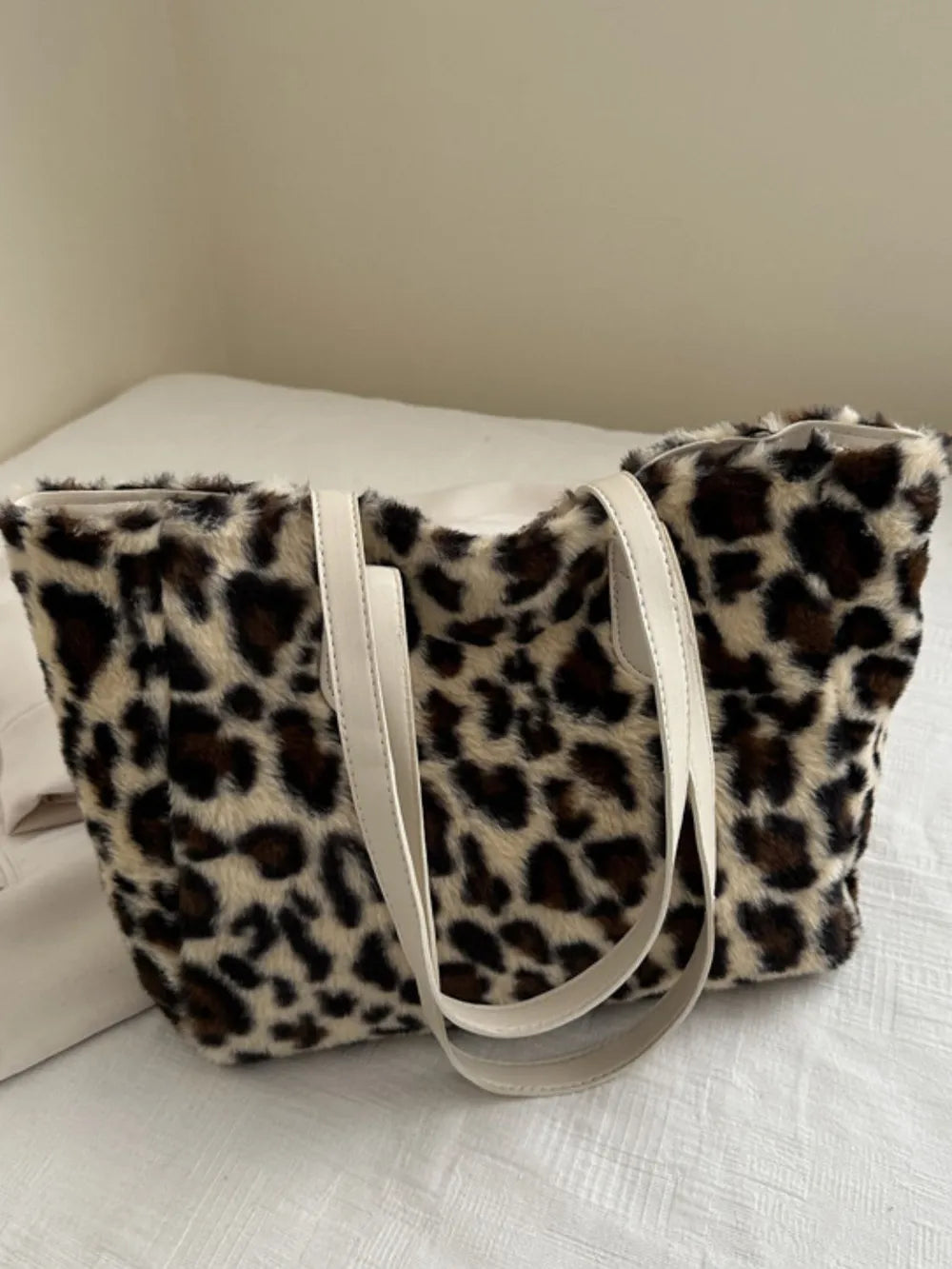 Leopard Faux-Fur Tote Bag