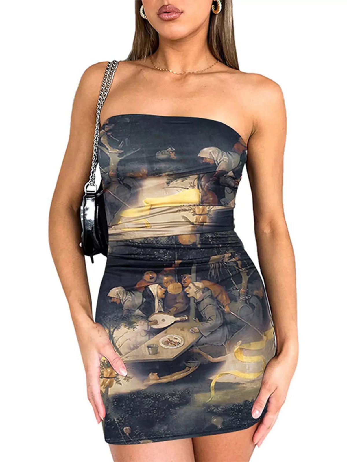 Ocean Tie-Dye Bodycon Mini Dress