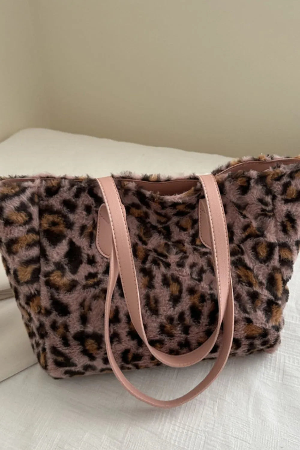 Leopard Faux-Fur Tote Bag