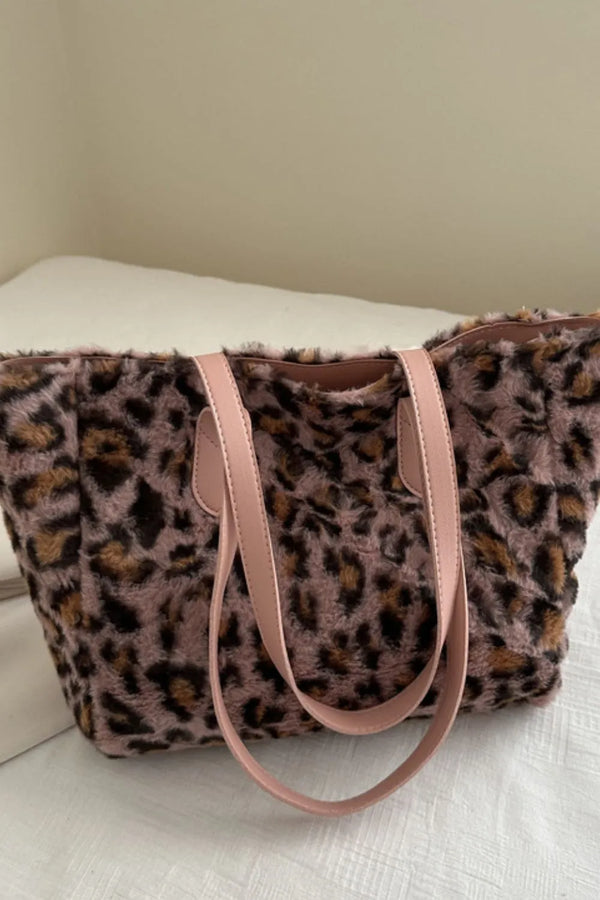 Leopard Faux-Fur Tote Bag