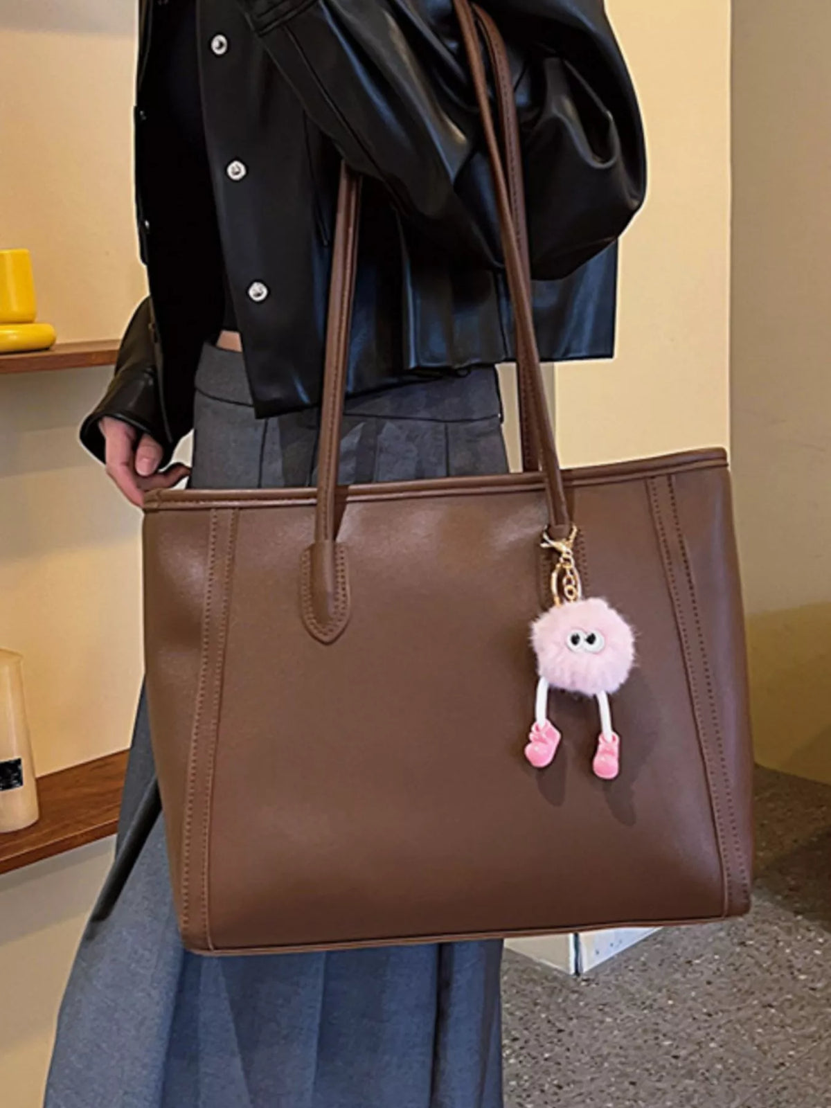 Everyday Faux-Leather Tote Bag