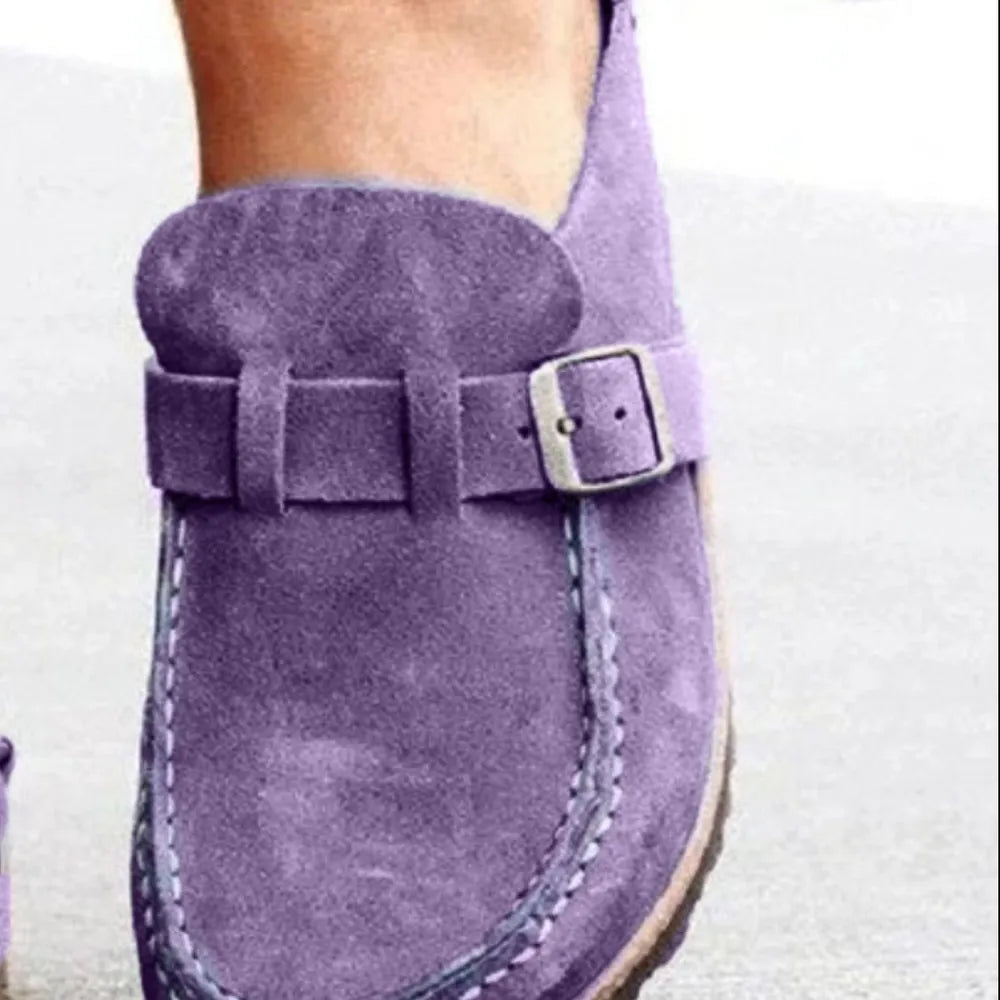Buckle-Detail Low-Heel Loafers