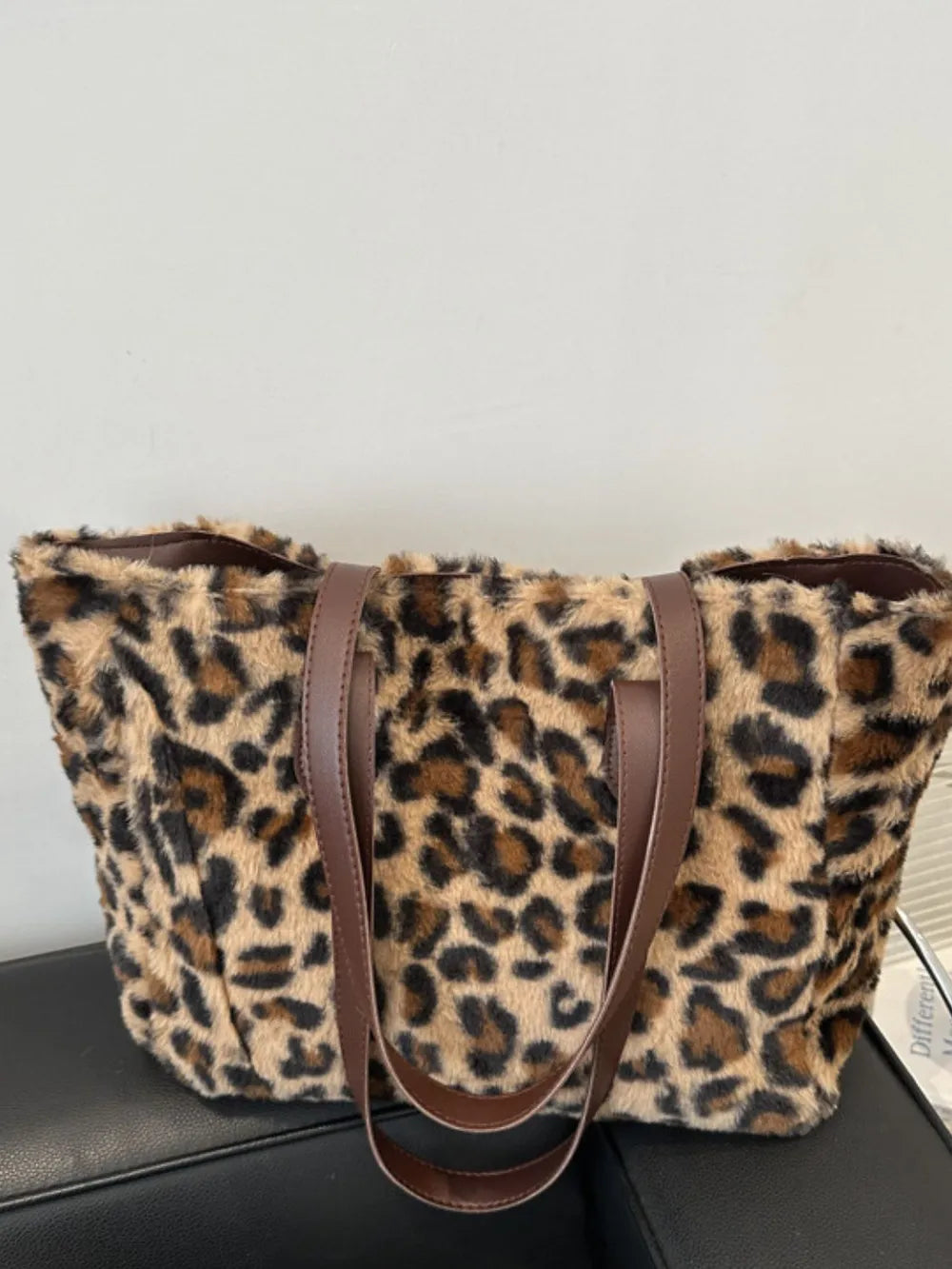 Leopard Faux-Fur Tote Bag