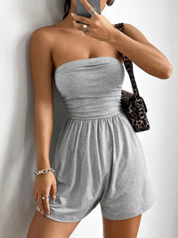 Strapless Ruched Bandeau Playsuit