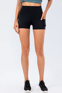 Wide-Waistband Slim-Fit Gym Shorts