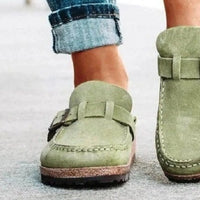 Buckle-Detail Low-Heel Loafers