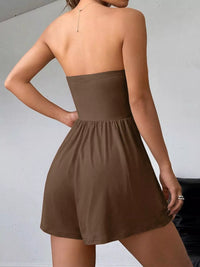 Strapless Ruched Bandeau Playsuit