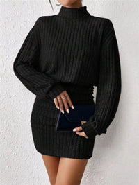 Cosy Knit Roll-Neck Bodycon Mini