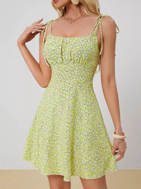 Wildflower Tie-Strap Mini Dress