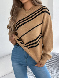 Relaxed Striped Crew-Neck Jumper