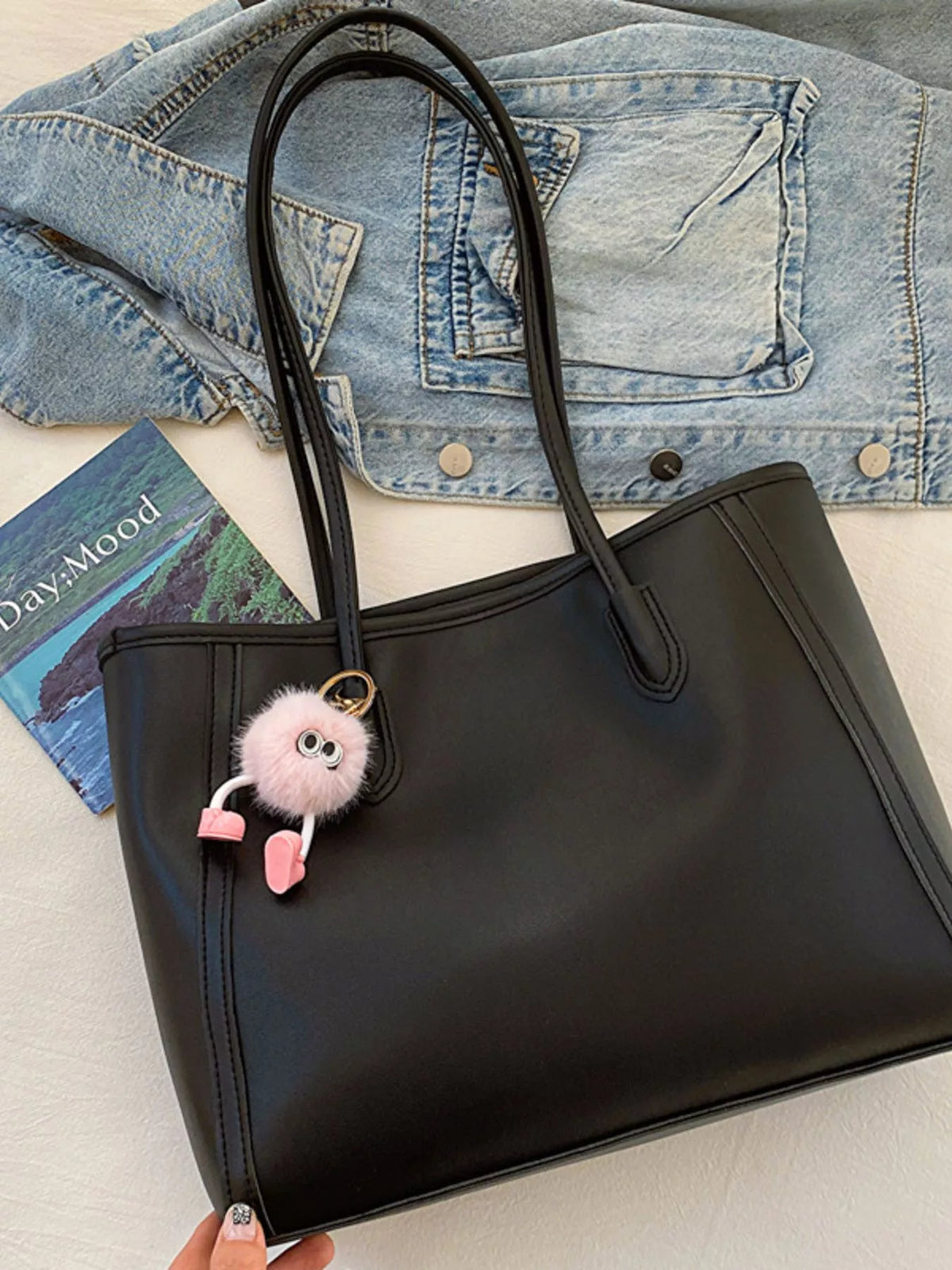Everyday Faux-Leather Tote Bag