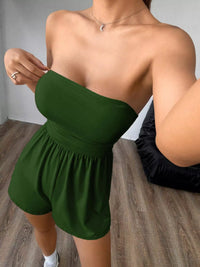 Strapless Ruched Bandeau Playsuit