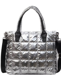 Quilted Bubble Crossbody Tote