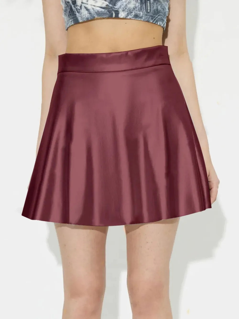 Ruched Zip Mini Skirt