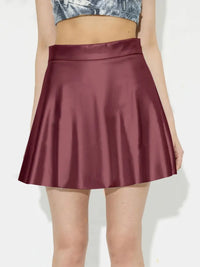 Ruched Zip Mini Skirt