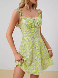 Wildflower Tie-Strap Mini Dress