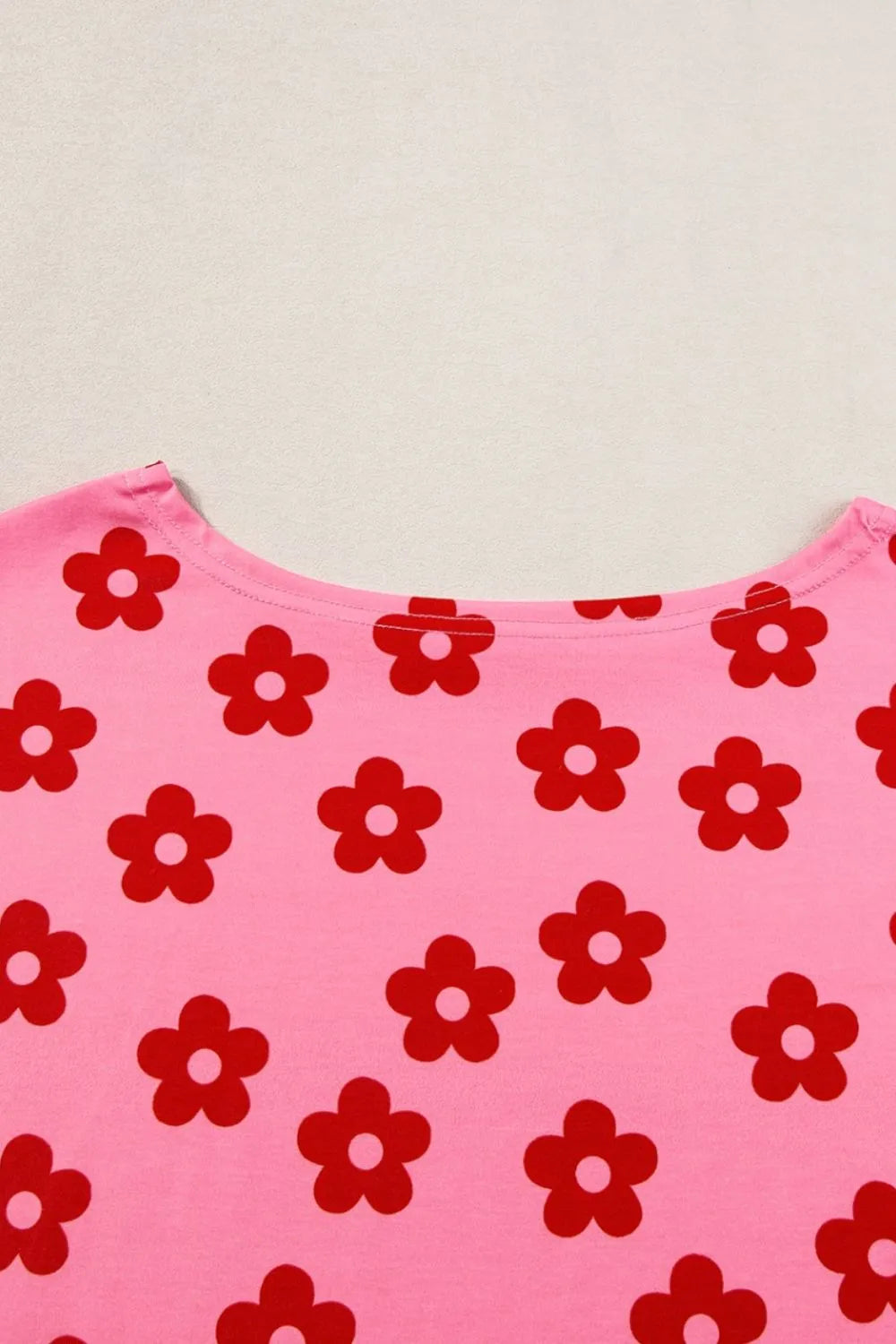 Coral Floral Cropped Tee & Shorts Co-ord