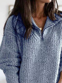Textured Half-Zip Jumper