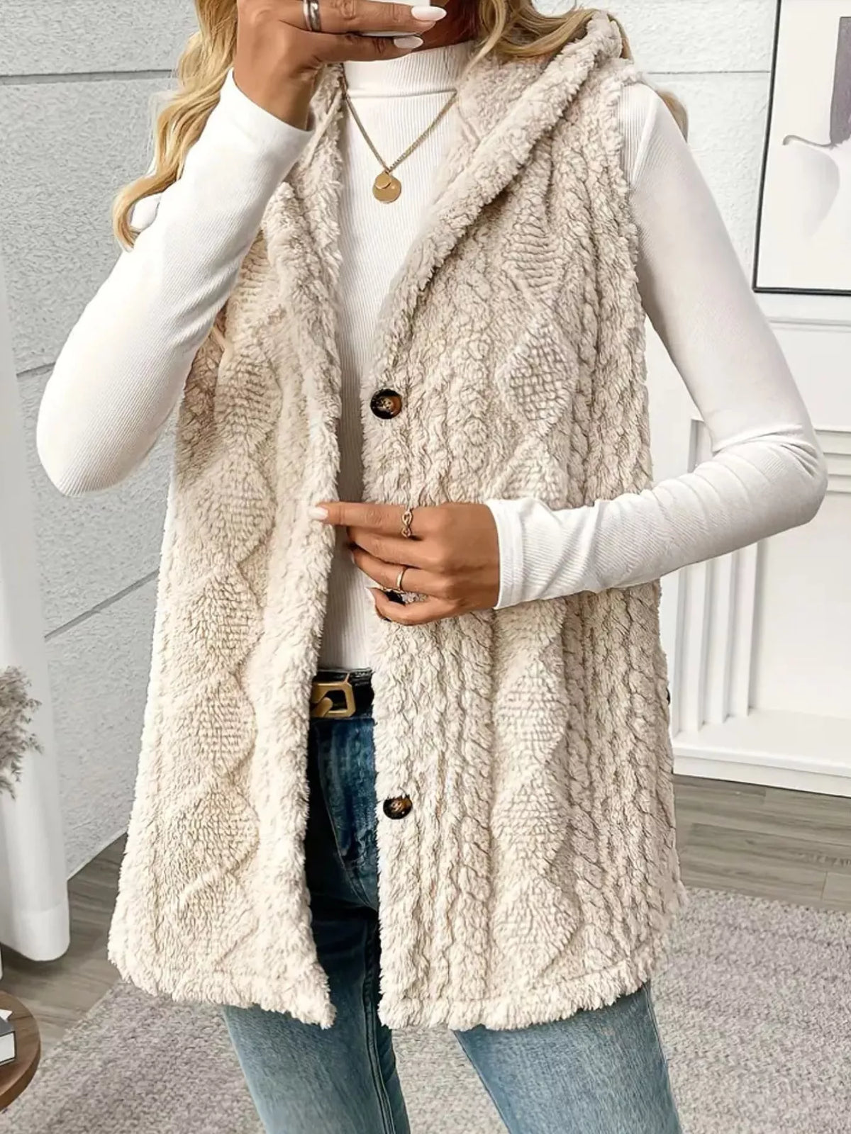 Snug Sherpa Hooded Gilet