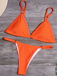 Golden Ring-Detail Bikini Set