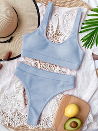 Sage Scoop-Neck Two-Piece Swim Set