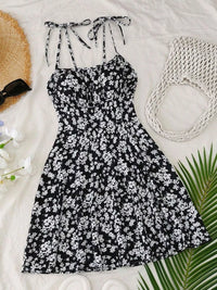 Wildflower Tie-Strap Mini Dress
