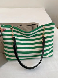 Breton Stripe Chain Shoulder Bag