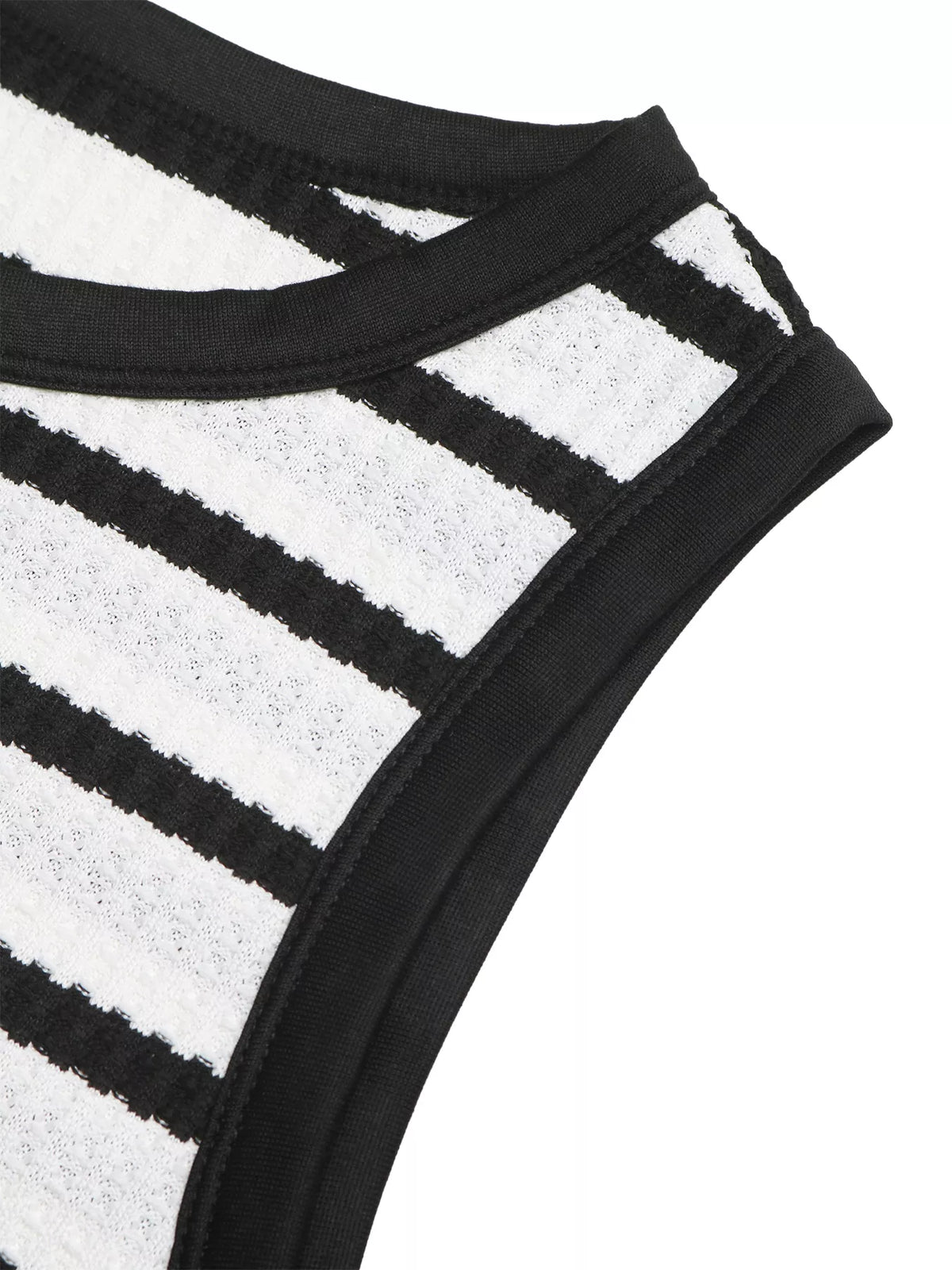 Monochrome Stripe Bodycon Midi Dress