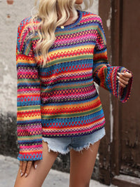 Bold Multicolour Geometric Knit Jumper