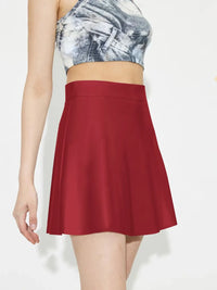 Ruched Zip Mini Skirt