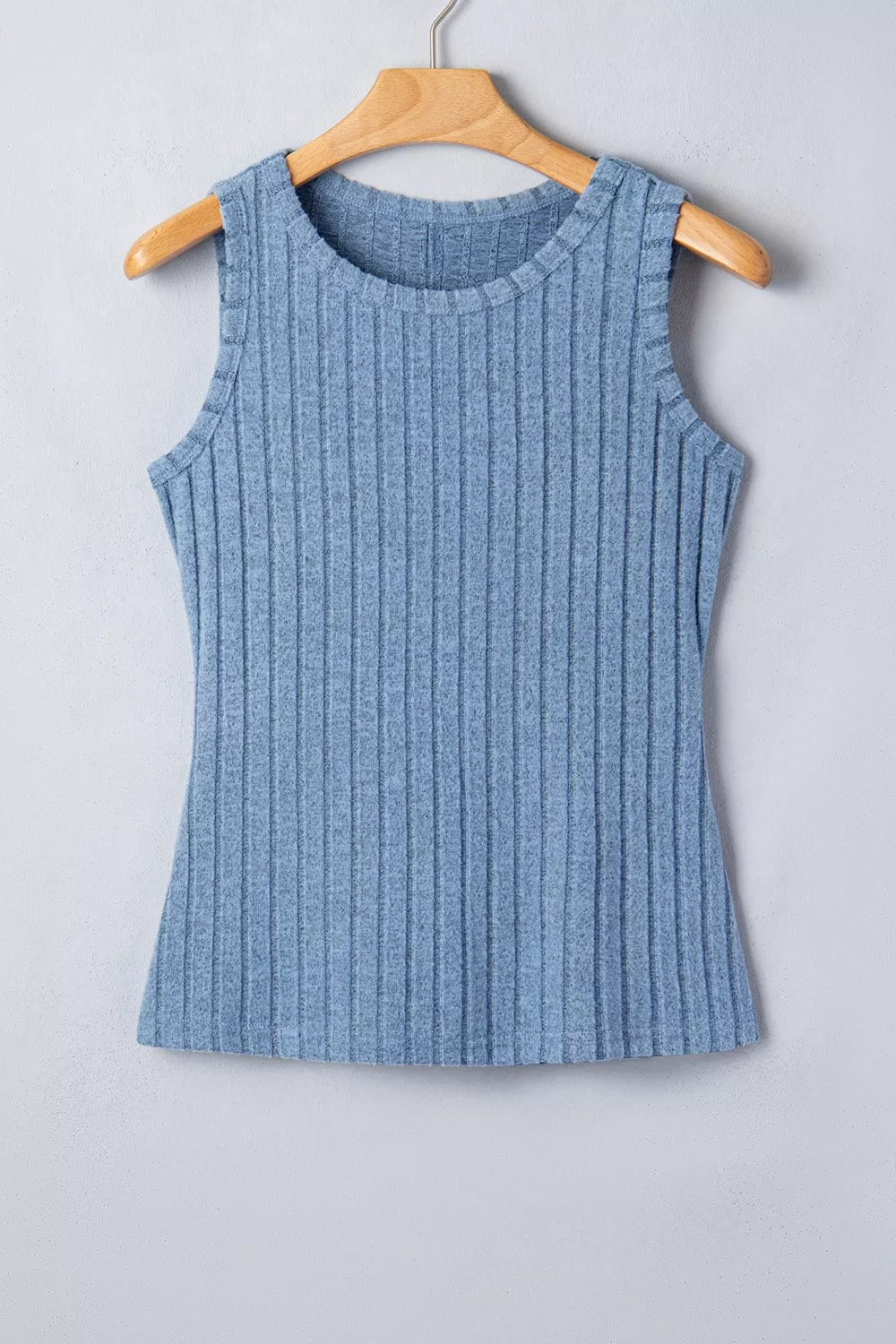 Mineral-Wash Ribbed Vest Top