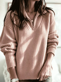 Textured Half-Zip Jumper
