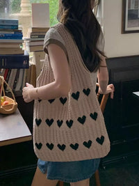 Sweetheart Knitted Top-Handle Bag