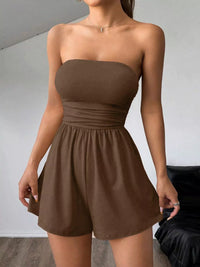Strapless Ruched Bandeau Playsuit