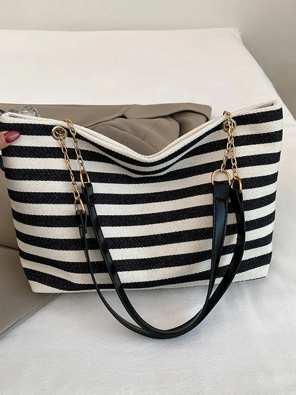 Breton Stripe Chain Shoulder Bag