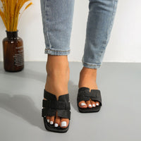 Minimalist Woven Slider Sandals
