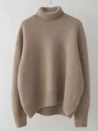 Ribbed Roll-Neck Drop-Shoulder Jumper