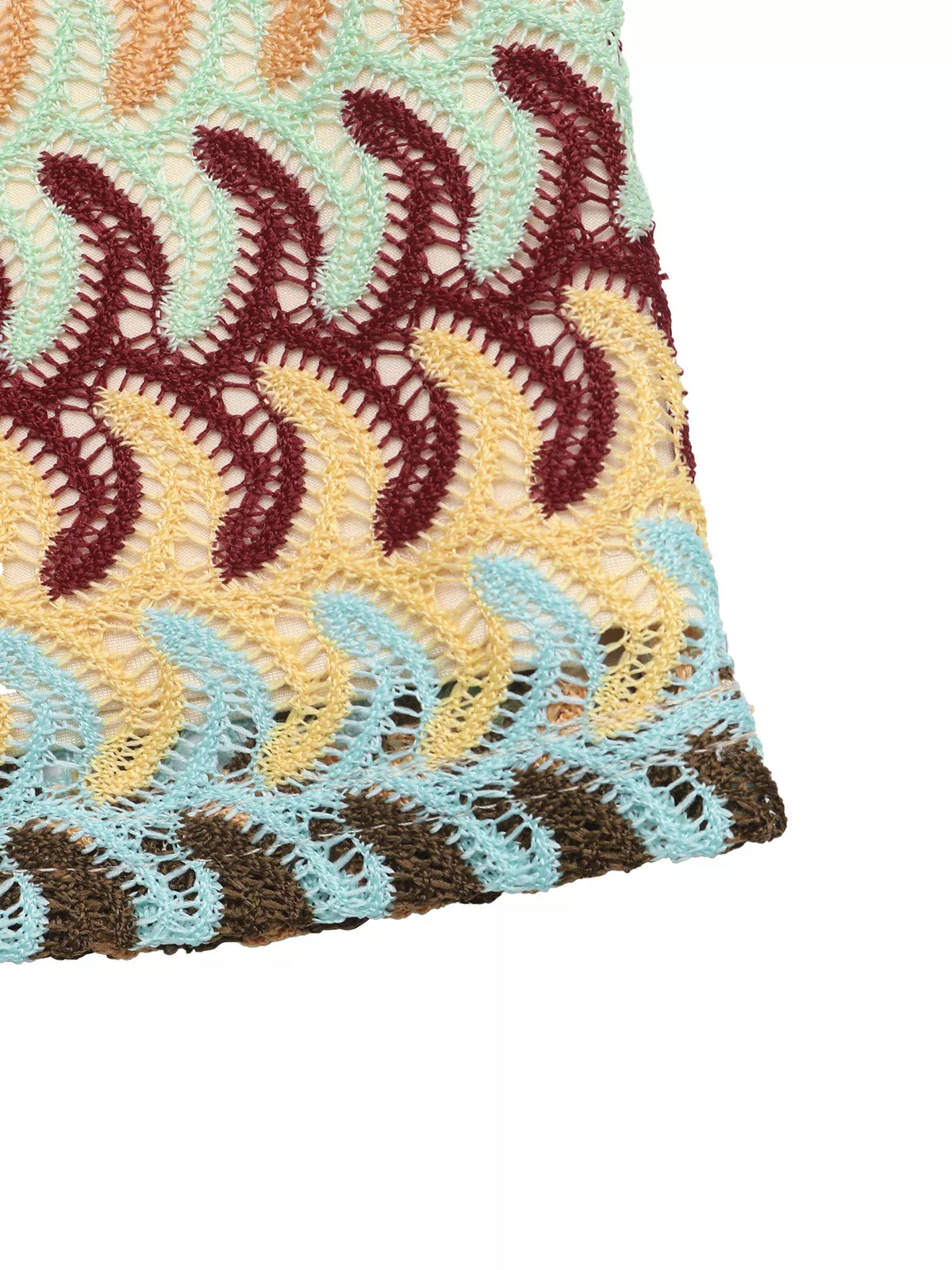 Boho Crochet Drawstring Mini Skirt