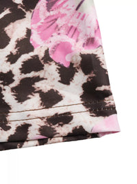 Pink Leopard Bodycon Maxi Skirt