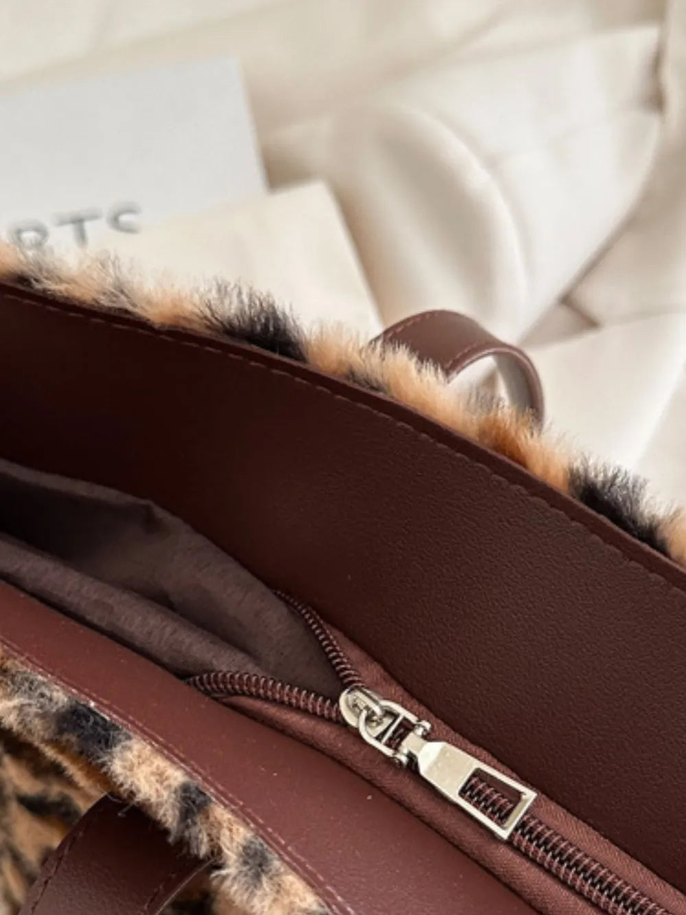 Leopard Faux-Fur Tote Bag